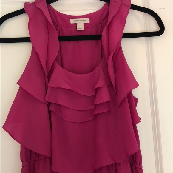 Boston Proper Pink Ruffle Dress - Picture 2 of 5
